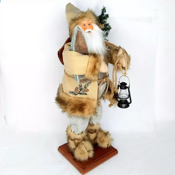 Santa Figurine 18 inches tall Rustic - Picture 2 of 7